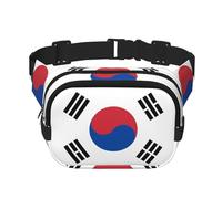 Marsupio quadrato a doppio strato con bandiera della Repubblica di Corea, borsa a tracolla con tracolla regolabile, per viaggi, allenamento, corsa, stampa con