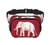 Marsupio quadrato a doppio strato con bandiera della sovranità siamese con tracolla regolabile - marsupio da viaggio - perfetto per sport all'aria aperta, nero, Taglia unica