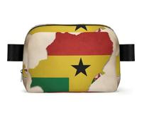 Marsupio quadrato alla moda con stampa Sao Tome e Principe Flag Map04, marsupio multi tasca con tracolla regolabile