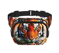 Marsupio quadrato con motivo a righe tigre arancione stampa marsupio allenamento escursionismo corsa viaggio palestra bella cerniera moda