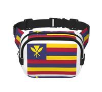 Marsupio quadrato con stampa bandiera del Regno delle Hawaii, per allenamento, escursionismo, corsa, viaggi, palestra, graziosa cerniera alla moda