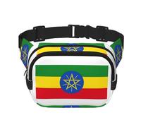 Marsupio quadrato con stampa bandiera dell'Etiopia, per allenamento, escursionismo, corsa, viaggi, palestra, graziosa cerniera alla moda