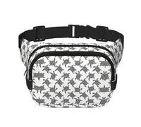 Marsupio quadrato con stampa di tartarughe marine con animali, per allenamento, escursionismo, corsa, viaggi, palestra, graziosa cerniera alla moda