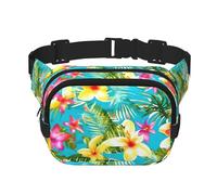 Marsupio quadrato con stampa hawaiana stile estivo allenamento escursionismo corsa viaggio palestra bella cerniera moda