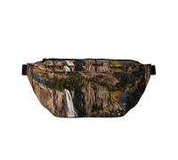 Marsupio regolabile con elegante stampa Evergreen Cliffs - Tracolla leggera per viaggi e sport all'aria aperta