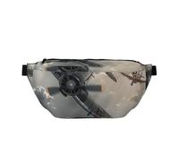 Marsupio regolabile con stampa di aeroplani della Seconda Guerra Mondiale, leggero, da viaggio, per passeggiate, ciclismo, escursionismo, viaggi