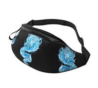 Marsupio regolabile Dragon Blue Fanny Pack per escursionismo, corsa, ciclismo, uomo e donna