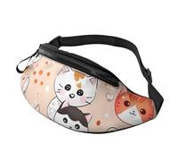 Marsupio regolabile per viaggi, escursionismo, ciclismo, corsa all'aperto, Animali Carini 7, Taglia unica, Organizer per borse