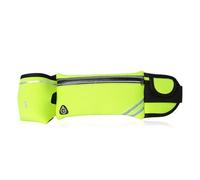 Marsupio regolabile riflettente per esercizi con bottiglia d'acqua, poliestere impermeabile per ciclismo, jogging, custodia impermeabile, verde, No water bottle