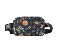 Marsupio resistente all'acqua con cinturino regolabile alla moda borsa a tracolla da viaggio essenziale felice autunno e ringraziamento donne uomini per allenamento, corsa, escursionismo, Buon autunno