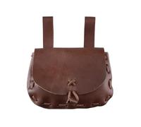 Marsupio retrò in stile punk medievale in pelle PU, portamonete, borsa for dadi, for uomo e donna, con bottone automatico, accessori for cosplay Per Cosplay Mascherato(Brown)