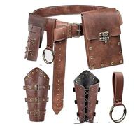 Marsupio rinascimentale con gancio vichingo, set per Halloween, festival medievale, accessorio per costume casual, 4 spada-marrone, Taglia unica, Medievale