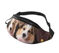 Marsupio romantico con coppia di cani, per donne e uomini, alla moda, regolabile, per allenamento, corsa, viaggi, stile casual, Romantico amore coppia cane, Taglia unica