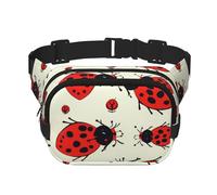 Marsupio rosso a forma di coccinella, piccola borsa a tracolla alla moda, leggera, per donne, uomini, corsa, allenamento, escursionismo, viaggi