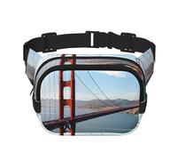 Marsupio San Francisco Golden Gate Bridge da donna, impermeabile, regolabile, alla moda, casual, a tracolla, per corsa, allenamento, escursionismo, viaggi, nero, taglia unica, Nero , Taglia unica