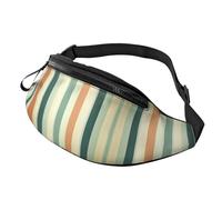 Marsupio Sea Sunset Flying Dragon per uomo e donna, borsa a tracolla regolabile, adatto per viaggi, escursionismo, escursionismo, corsa, Righe retrò, Taglia unica