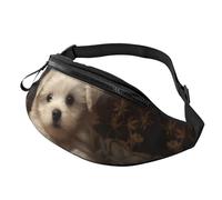 Marsupio Sea Sunset Flying Dragon per uomo e donna, borsa a tracolla regolabile, adatto per viaggi, escursionismo, escursionismo, corsa, Cane carino., Taglia unica