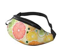 Marsupio Sea Sunset Flying Dragon per uomo e donna, borsa a tracolla regolabile, adatto per viaggi, escursionismo, escursionismo, corsa, Pittura di agrumi, Taglia unica