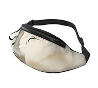 Marsupio Sea Sunset Flying Dragon per uomo e donna, borsa a tracolla regolabile, adatto per viaggi, escursionismo, escursionismo, corsa, Due gru giapponesi che volano pittura tradizionale, Taglia
