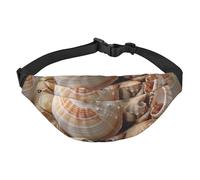 Marsupio Seashells by the seashore per uomo e donna marsupio alla moda marsupio a tracolla portafoglio con cinghia regolabile impermeabile per viaggi, escursionismo, sport, nero, Nero , Taglia unica