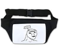 Marsupio senza cervello divertente Wojak Bottomless Pit Meme Marsupio Bianco