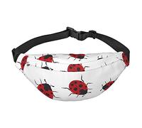 Marsupio Seven Star Ladybird di grandi dimensioni con 3 tasche con cerniera, puoi trasportare telefoni cellulari di tutte le dimensioni per esercizi all'aperto, nero, taglia unica, Multicolore, Taglia