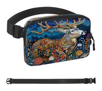 Marsupio Sika con disegno di paesaggio, per donne e uomini, borsa a tracolla con tasche con cerniera, marsupio impermeabile con cinturino regolabile per allenamento, corsa, viaggi, escursionismo,