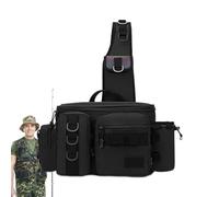 Marsupio | Sling Bag Lures Gear Tackle Storage Rod Holder,Leggero Spalla a Crociata per Mosche a Mosca per Campeggio Caccia all'aperto, Piccolo, A, Vedere la descrizione