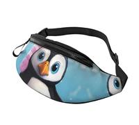 Marsupio Snow Mountain Wild Wolf per donne e uomini, alla moda, regolabile, per allenamento, corsa, viaggi, stile casual, Pinguino adorabile, Taglia unica