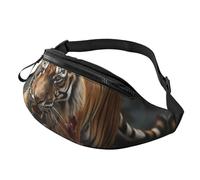 Marsupio Snow Mountain Wild Wolf per donne e uomini, alla moda, regolabile, per allenamento, corsa, viaggi, stile casual, Tigre malese, Taglia unica