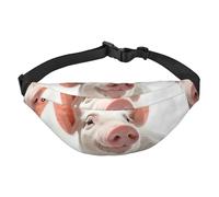 Marsupio sorridente per uomo e donna, alla moda, borsa a tracolla con tracolla regolabile, impermeabile, per viaggi, escursionismo, sport, nero, taglia unica, Nero , Taglia unica