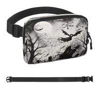 Marsupio spaventoso per Halloween da strega, per donne e uomini, borsa a tracolla con tasche con cerniera, marsupio impermeabile con cinturino regolabile per allenamento, corsa, viaggi, escursionismo,