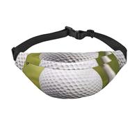 Marsupio sportivo con palline da golf, unisex, alla moda, borsa a tracolla con cinturino regolabile, impermeabile, per viaggi, escursionismo, sport, nero, taglia unica, Nero , Taglia unica