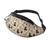 Marsupio sportivo con stampa di capre e fiori, per donne e uomini, per viaggi, escursionismo, corsa