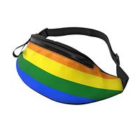 Marsupio sportivo con stampa di lupi per uomo e donna, per il tempo libero, sport all'aria aperta, marsupio casual per tutti i giorni, stampa arcobaleno, taglia unica, Multicolore, Taglia unica, Zaini