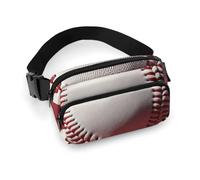 Marsupio sportivo da baseball per donne e uomini, marsupio regolabile casual per viaggi, sport, escursionismo, bianco, 20 x 13 cm, bianco, 7.9x5.1inches