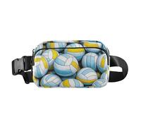 Marsupio sportivo da pallavolo, stile cartone animato, per uomo e donna, impermeabile, con tracolla regolabile, per viaggi, palestra, lavoro, Pallavolo sportivo dei cartoni animati, 1 size