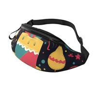 Marsupio sportivo impermeabile con immagini di buon compleanno per uomo e donna, alla moda, borsa a tracolla con tracolla regolabile, grande borsa a tracolla per viaggi ed escursioni