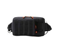 Marsupio sportivo per la pesca, multifunzione, borsa a tracolla per attrezzatura da pesca, borsa da petto, Nero