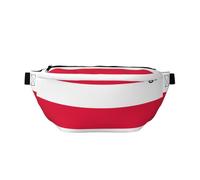 Marsupio stampato con bandiera polacca con grande capacità e doppie tasche, adatto per viaggi e sport.