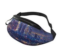 Marsupio stampato con skyline di Los Angeles, con jack per cuffie, marsupi personalizzati, unisex, per corsa, escursionismo, borsa a tracolla per uomo e donna