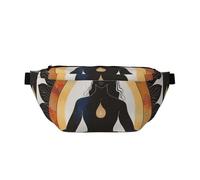 Marsupio stampato per meditazione yoga, per uomo e donna, regolabile, marsupio da viaggio, borsa a tracolla per sport, corsa, escursionismo