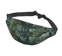 Marsupio stile retrò con motivo spaziale per donne e uomini, borsa da cintura impermeabile con cintura regolabile, borsa a tracolla casual da viaggio, per sport, corsa, ciclismo, Motivo mimetico