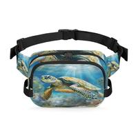 Marsupio Submarine World Ocean Turtle multifunzione per viaggi, sport, corsa, marsupio, borsa da cintura per donne, uomini, ragazze e ragazzi, Colore, XL, Organizer per borse