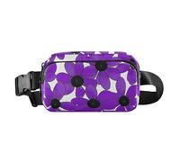Marsupio Susan dagli occhi neri con stampa artistica semplice viola alla moda per donne e uomini, piccola borsa a tracolla con tracolla regolabile per viaggi, vacanze, corsa