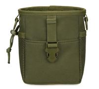 Marsupio Tattico Caccia, con Sistema Molle, per Accessori Softair, Riciclabile e con Sistema Scarico Caricatori(Army Green)