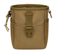 Marsupio Tattico Caccia, con Sistema Molle, per Accessori Softair, Riciclabile e con Sistema Scarico Caricatori(Wolf Brown)