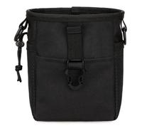 Marsupio Tattico Caccia, con Sistema Molle, per Accessori Softair, Riciclabile e con Sistema Scarico Caricatori(Black)