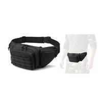 Marsupio tattico con fondina per pistola da uomo, marsupio regolabile con tasche con cerniera, marsupio da usare tutti i giorni per allenamento, viaggi, corsa, caccia
