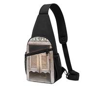 Marsupio tattico con stampa di cowboy e fattoria occidentale, stile retrò, borsa da corsa, marsupio da ciclismo, nero, taglia unica, Nero , Taglia unica